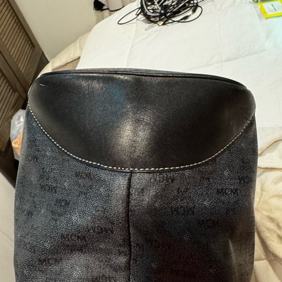 MCM Black Shopper Bag with Sturdy Leather Handles - Picture 6 of 14